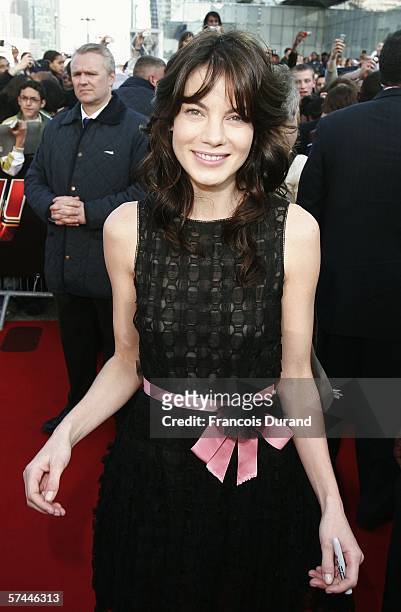 American actress Michelle Monaghan arrives at the "Mission: Impossible III" French Premiere on April 26, 2006 in La Defense, outside Paris, France.