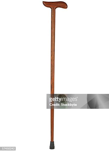 a wooden walking cane - walking stick photos et images de collection