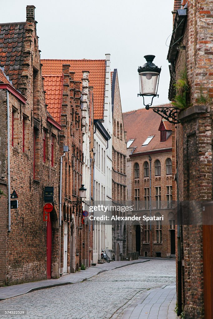 Old cobbled stree in Bruges