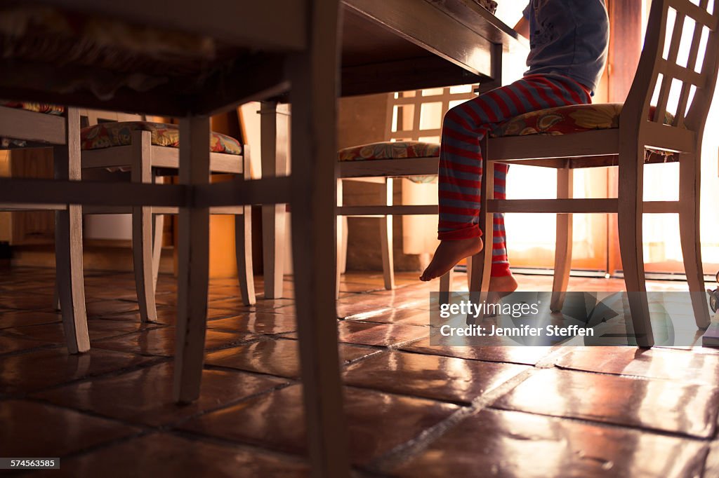 Young boy in the kitchen