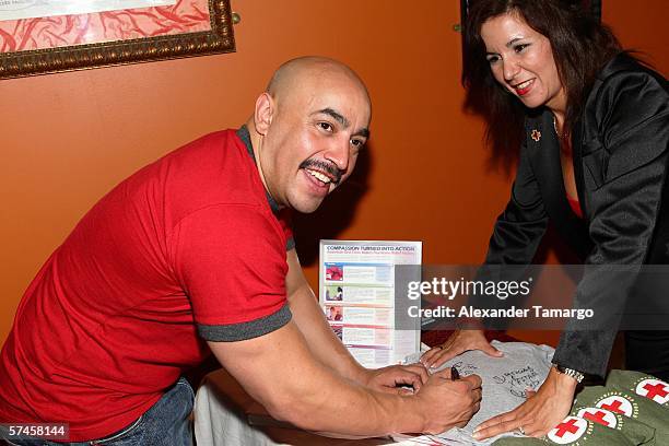 Television personality and 2006 Premios Billboard host Lupillo Rivera poses at the celebrity gift retreat presented by Backstage Creations for the...