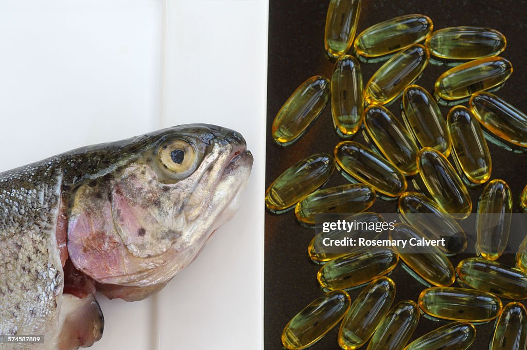 Fish oils from oily fish or capsules