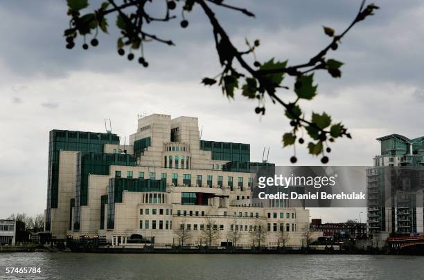 The MI6 headquarters are seen on the River Thames on April 27, 2006 in London, England. An advert published in a London newspaper, specified that MI6...