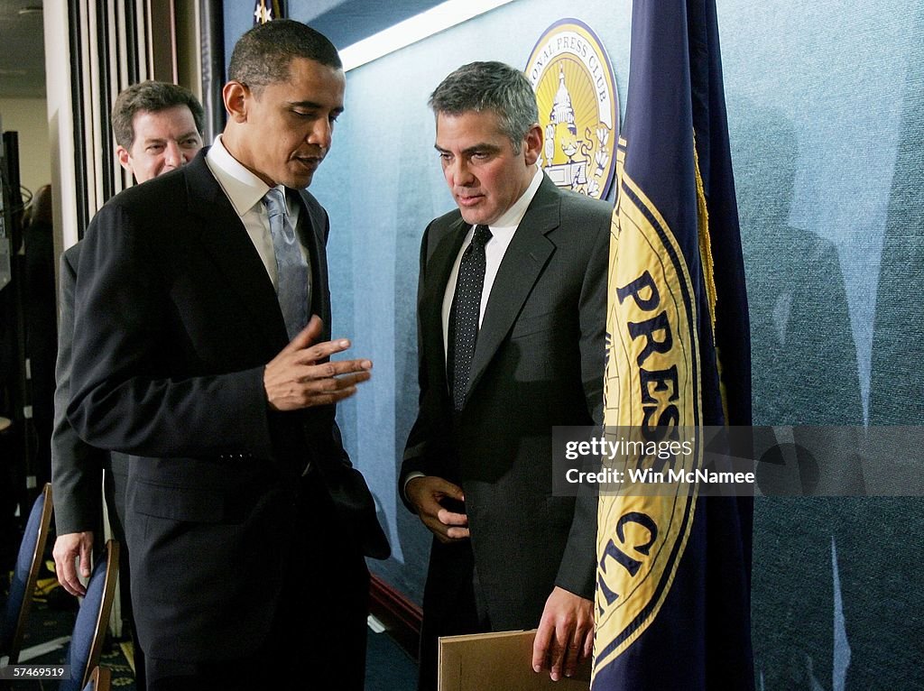 George Clooney Addresses National Press Club On Darfur