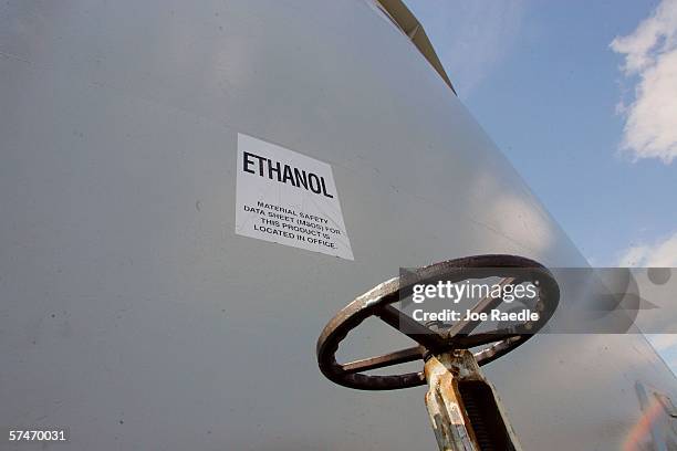 Holding tank for Ethanol, a gasoline additive, is seen at the Global Petroleum facility April 27, 2006 in Boston, Massachusetts. The company supplies...