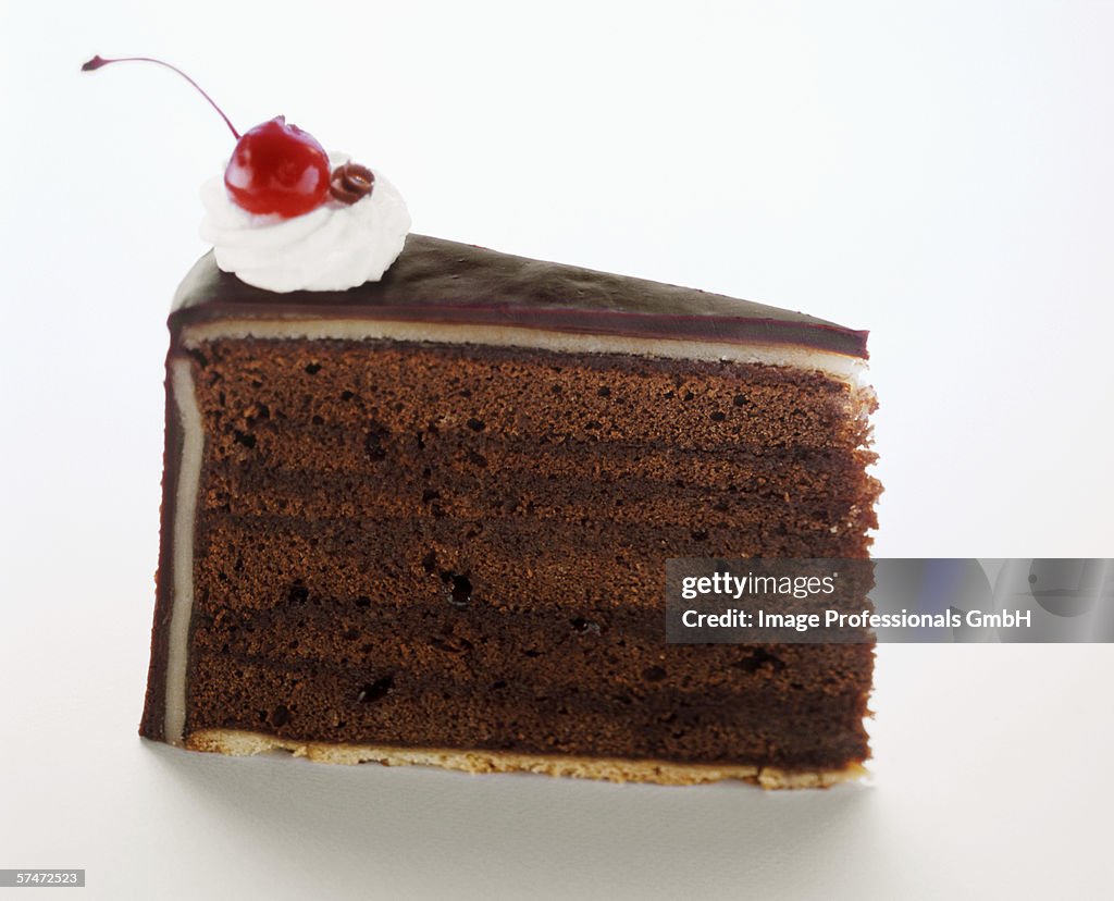 A Slice of Chocolate Layer Cake