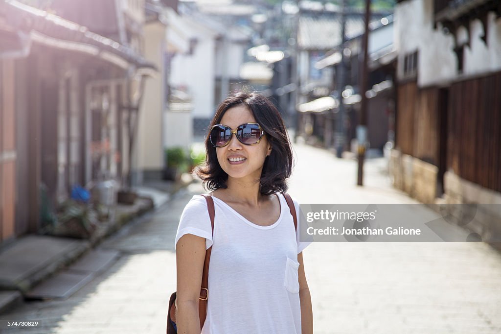 Portrait of a woman outdoors