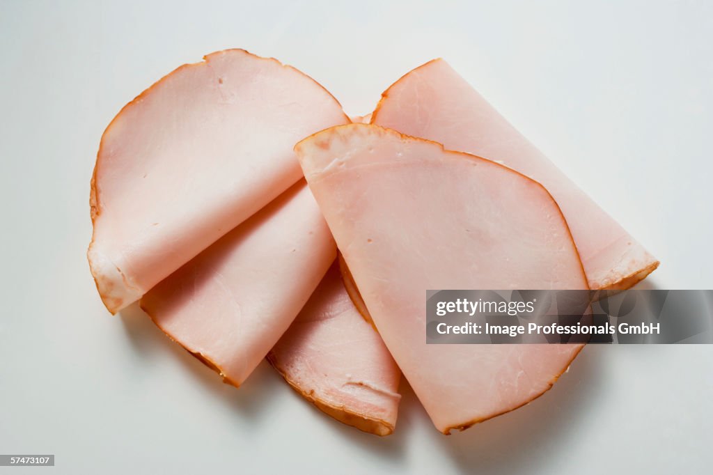 A few slices of turkey ham