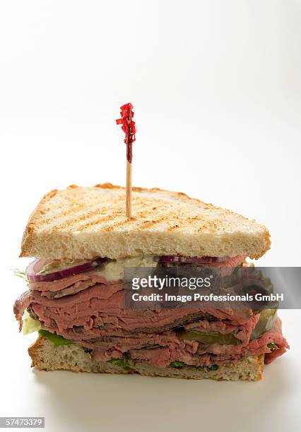 roast beef sandwich - roast beef sandwich stock pictures, royalty-free photos & images