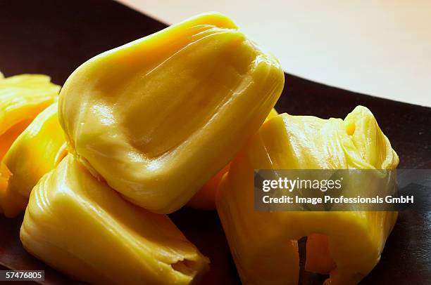 pieces of jackfruit - nangka stock pictures, royalty-free photos & images
