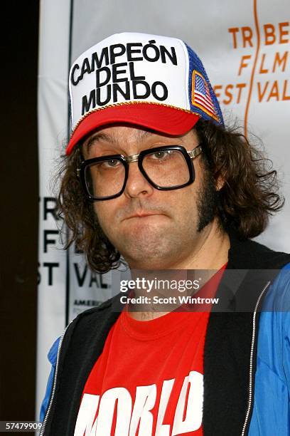 Judah Friedlander arrives for the premiere of "Full Grown Men" at the 5th Annual TFF at Loews Village East on April 27, 2006 in New York.