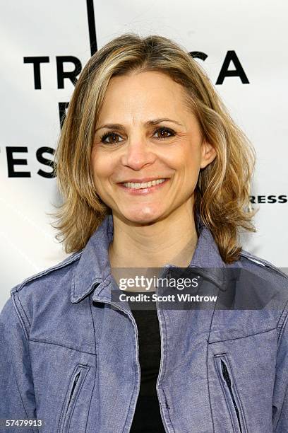 Amy Sedaris arrives for the premiere of "Full Grown Men" at the 5th Annual TFF at Loews Village East on April 27, 2006 in New York.