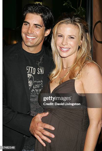 Actor Galen Gering and his wife Jenna attend NBC's "Days of Our Lives" and "Passions" pre-Emmy party at French 75 Bistro on April 27, 2006 in...