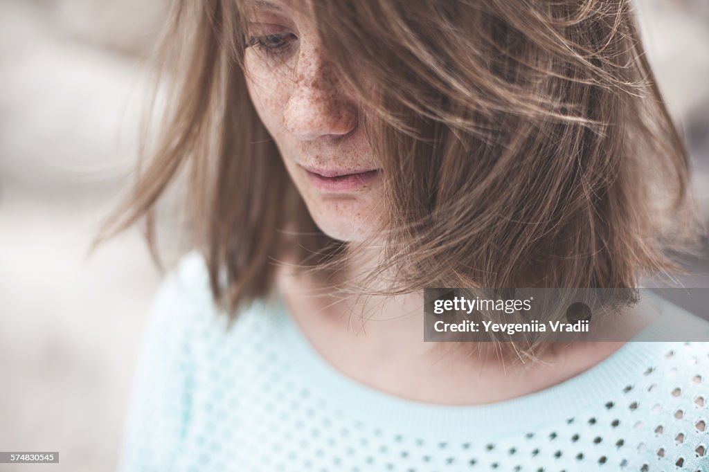 Girl with freckles