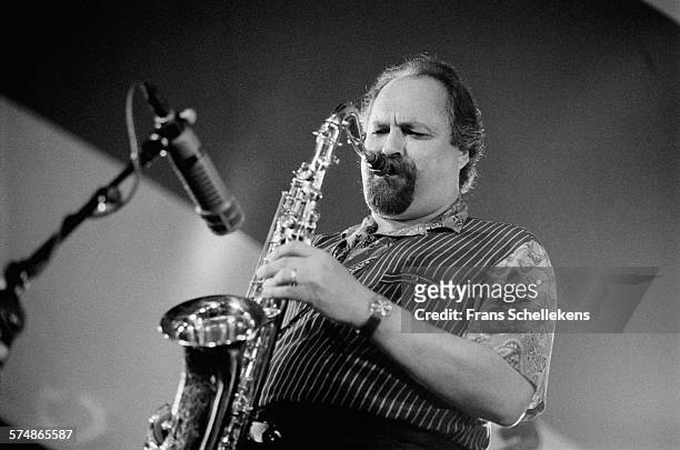 Joe Lovano tenor saxophone, performs on July 14th 1995 at the North Sea Jazz Festival in the Hague, the Netherlands.
