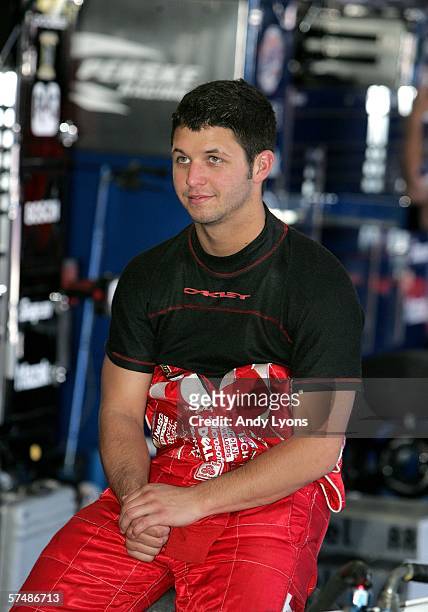 April 28: Reed Sorenson, driver of Target/Breast Cancer Research Foundation dodge prior to the start of the NASCAR Nextel Cup Series Aaron's 499...