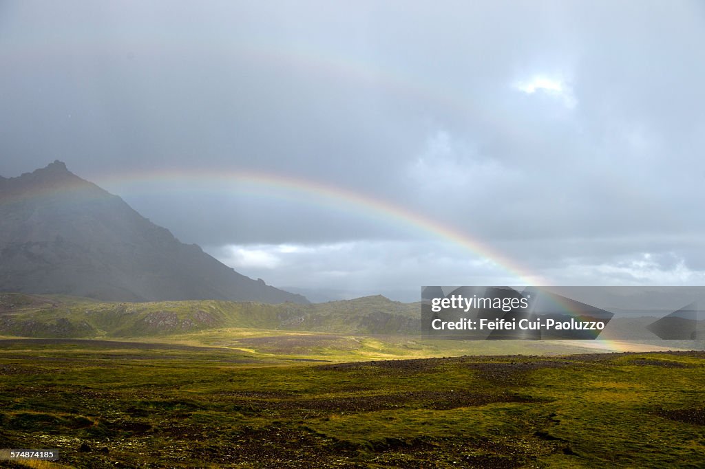 Rainbow and Dramatic Landscape Hellnar Snæfellsnes