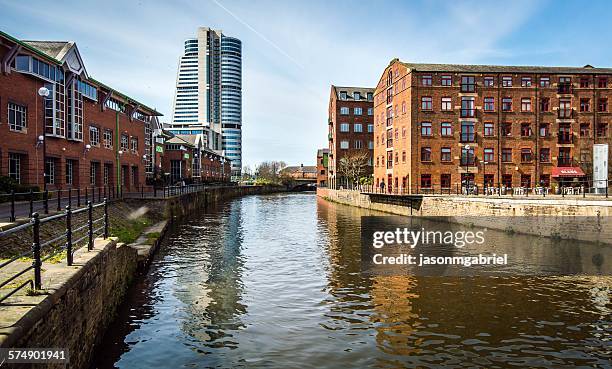 view of bridgewater, leeds, england, uk - leeds cityscape stock pictures, royalty-free photos & images