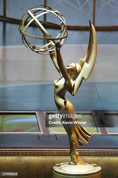 The Emmy Award Trophy onstage during the 33rd Annual Daytime Emmy Awards held at the Kodak Theatre on April 28, 2006 in Hollywood, California.