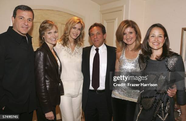 Walt Disney CEO Robert Iger,wife Willow Bay, Author Kathy Preston, Jim Wiatt, CEO of the William Morris Agency, Arianna Huffington and Elizabeth...