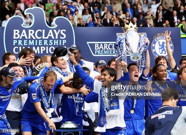 Chelsea's Captain John Terry lifts the P Chelsea's Captain John Terry lifts the P