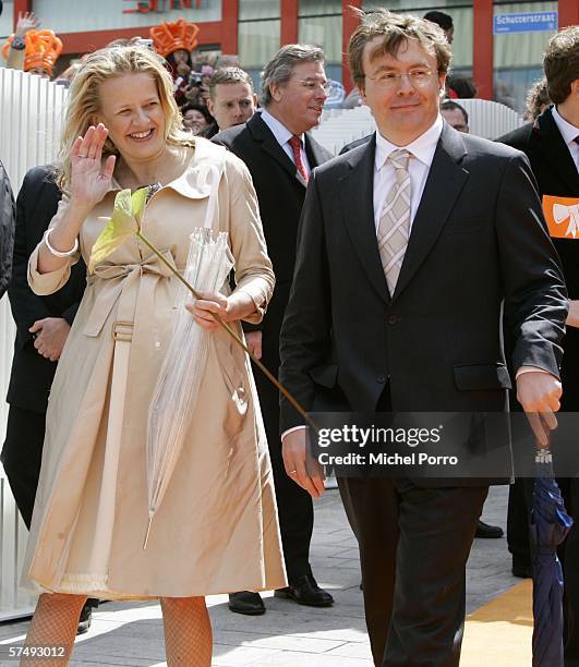Dutch Prince Johan Friso and Princess Mabel attend the traditional Queens Day celebratons on April 29, 2006 in Almere, The Netherlands. Queen Beatrix...