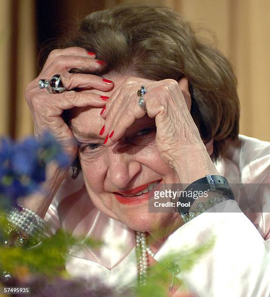 Helen Thomas, a White House correspondent for several decades, attends the White House Correspondents' Dinner April 29, 2006 in Washington, DC.