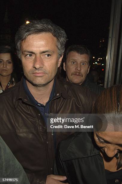 Chelsea manager Jose Mourinho and his wife Mathilde Mourinho attend the Gumball 3000 Rally Pre-Party after the premiere of last years movie "Driving...