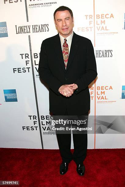 Actor John Travolta attends the premiere of "Lonely Hearts" during the 5th Annual Tribeca Film Festival April 30, 2006 in New York City.