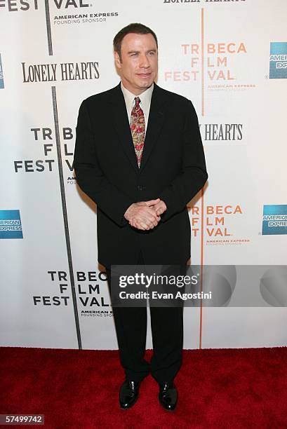 Actor John Travolta attends the premiere of "Lonely Hearts" during the 5th Annual Tribeca Film Festival April 30, 2006 in New York City.