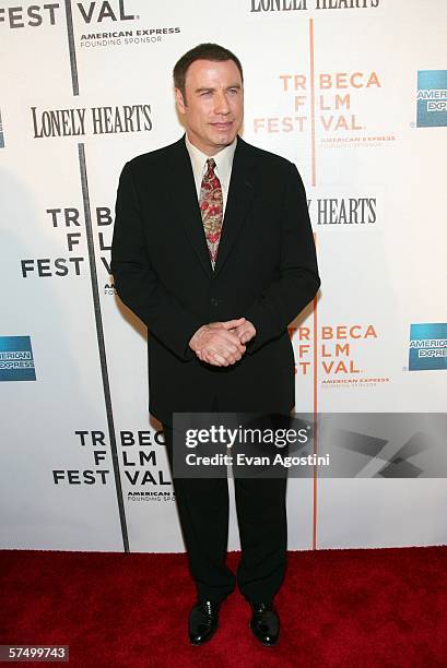 Actor John Travolta attends the premiere of "Lonely Hearts" during the 5th Annual Tribeca Film Festival April 30, 2006 in New York City.