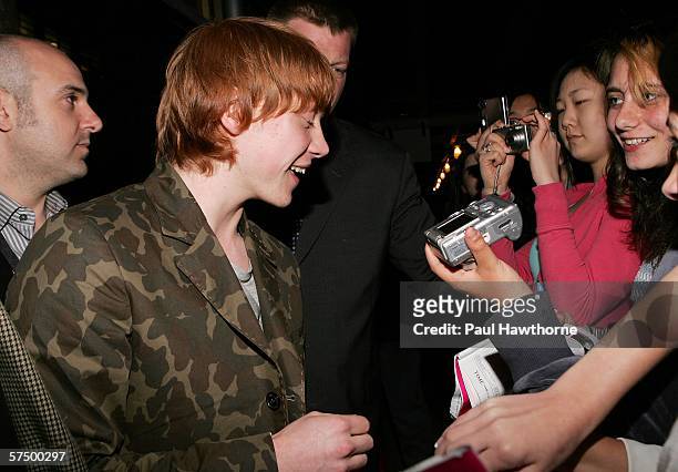 Actor Rupert Grint signs autographs at the premiere of "Driving Lessons" during the 5th Annual Tribeca Film Festival April 30, 2006 in New York City.