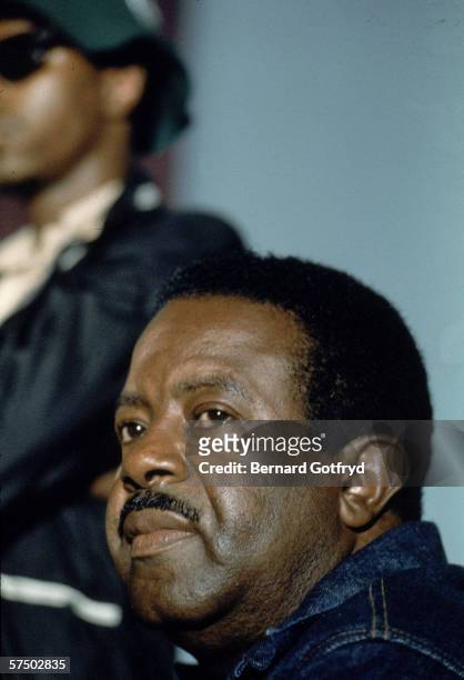 American Civil Rights leader Ralph Abernathy at an unidentified event, 1970s.