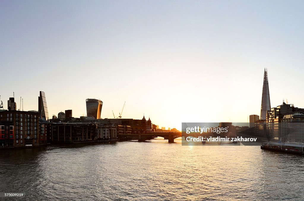 Sunrise in City of London