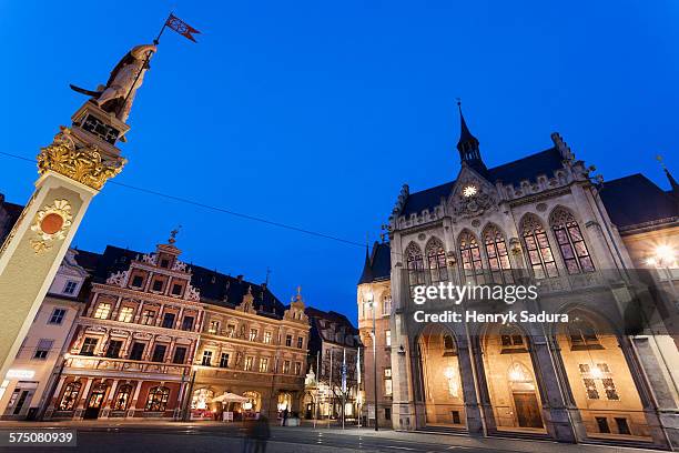 fishmarket and city hall in erfurt - campiello delle mosche stock pictures, royalty-free photos & images