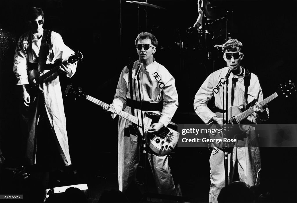 Devoe Singer The new wave rock band Devo perform songs from their