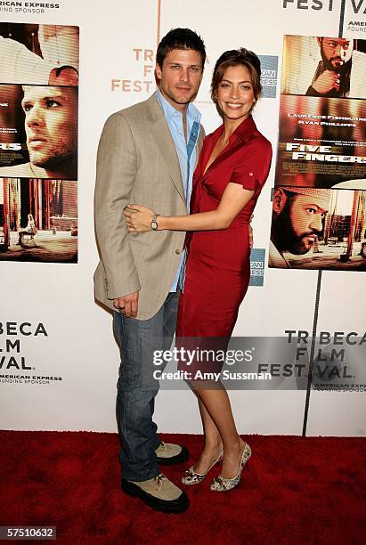 Actress Touriya Haoud and her fiance actor Greg Vaughan attend the premiere of "Five Fingers" during the 5th Annual Tribeca Film Festival May 1, 2006...
