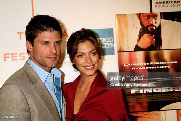 Actress Touriya Haoud and her fiance actor Greg Vaughan attend the premiere of "Five Fingers" during the 5th Annual Tribeca Film Festival May 1, 2006...