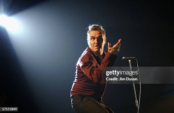 Legendary Mancunian indie singer Morrissey performs the first London date of his UK tour promoting his latest album "Ringleader Of The Tormentors" at...