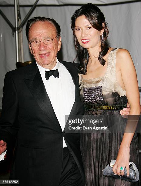 Rupert Murdoch and wife Wendy Deng leaves the Metropolitan Museum of Art Costume Institute Benefit Gala "AngloMania: Tradition and Transgression in...