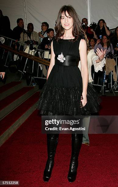 Actress Charlotte Gainsbourg attends the Metropolitan Museum of Art Costume Institute Benefit Gala "AngloMania: Tradition and Transgression in...