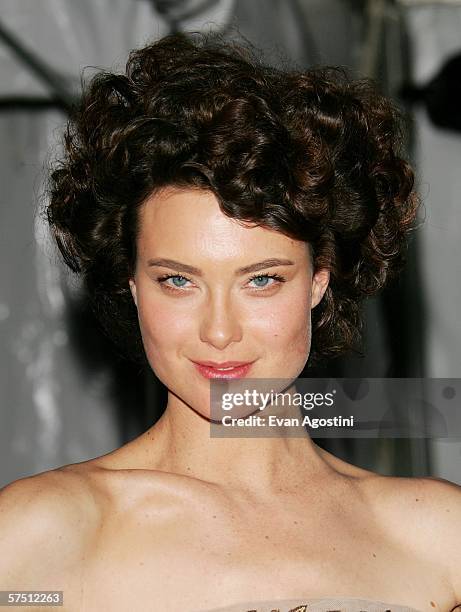 Model Shalom Harlow attends the Metropolitan Museum of Art Costume Institute Benefit Gala "AngloMania: Tradition and Transgression in British...