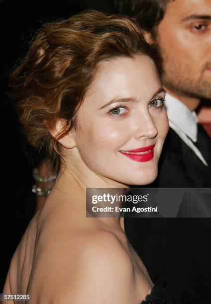 Actress Drew Barrymore departing the Metropolitan Museum of Art Costume Institute Benefit Gala "AngloMania: Tradition and Transgression in British...