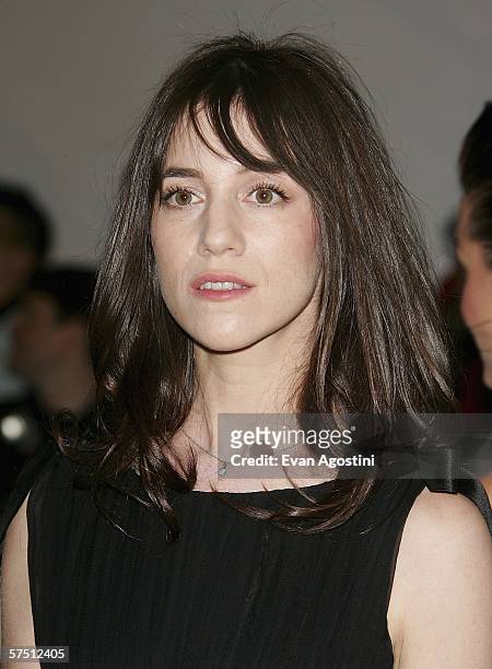 Actress Charlotte Gainsbourg attends the Metropolitan Museum of Art Costume Institute Benefit Gala "AngloMania: Tradition and Transgression in...