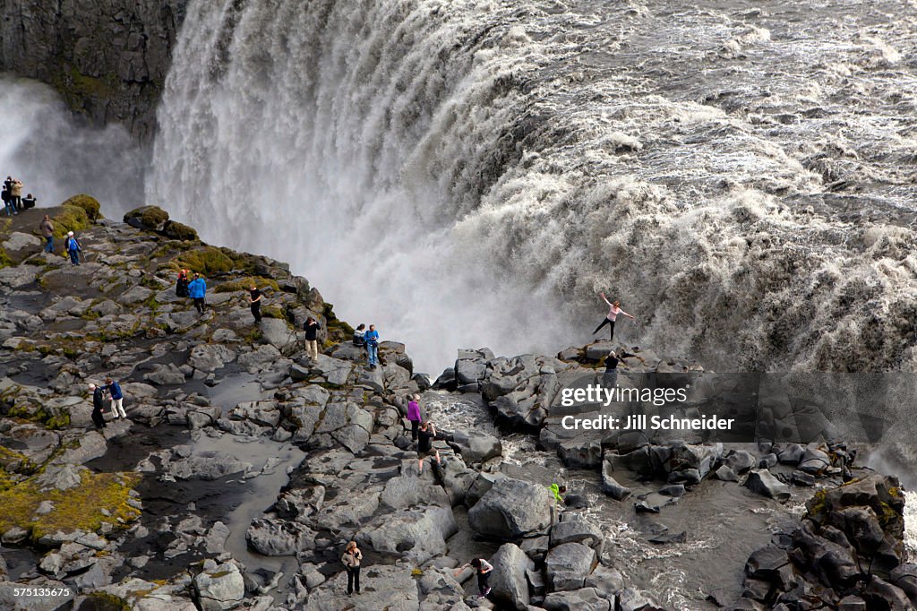 View of Dettifoss waterfall.