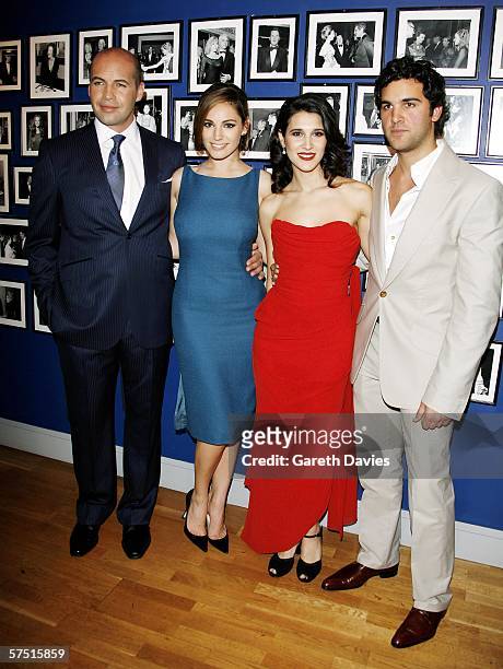 Actors Billy Zane, Kelly Brook, Maria Victoria Di Pace and Juan Pablo Di Pace arrive at the world premiere of "Three" at Odeon West End on May 2,...