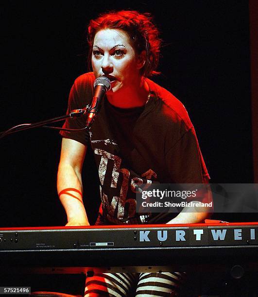 Amanda Palmer, who along with Brian Viglione comprises the duo The Dresden Dolls, performs at the Temple Bar Music Centre, May 2, 2006 in Dublin,...