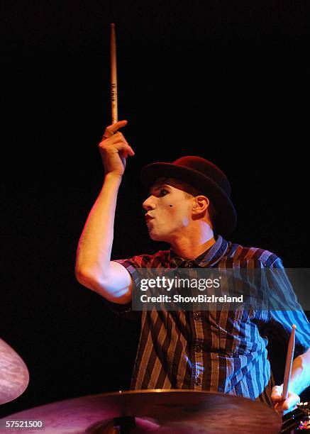 Brian Viglione, who along with Amanda Palmer comprise the duo The Dresden Dolls, performs at the Temple Bar Music Centre, May 2, 2006 in Dublin,...