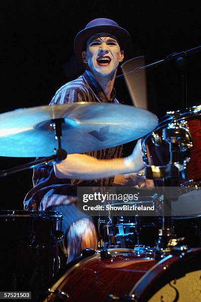 Brian Viglione, who along with Amanda Palmer comprises the duo The Dresden Dolls, performs at the Temple Bar Music Centre, May 2, 2006 in Dublin,...