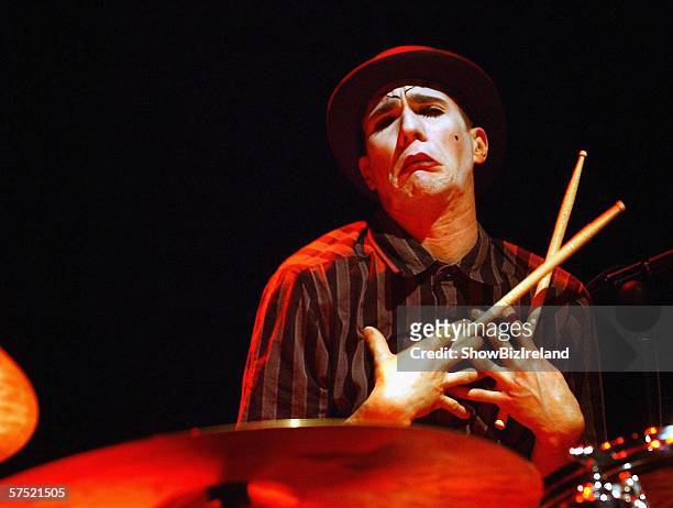 Brian Viglione, who along with Amanda Palmer comprise the duo The Dresden Dolls, performs at the Temple Bar Music Centre, May 2, 2006 in Dublin,...